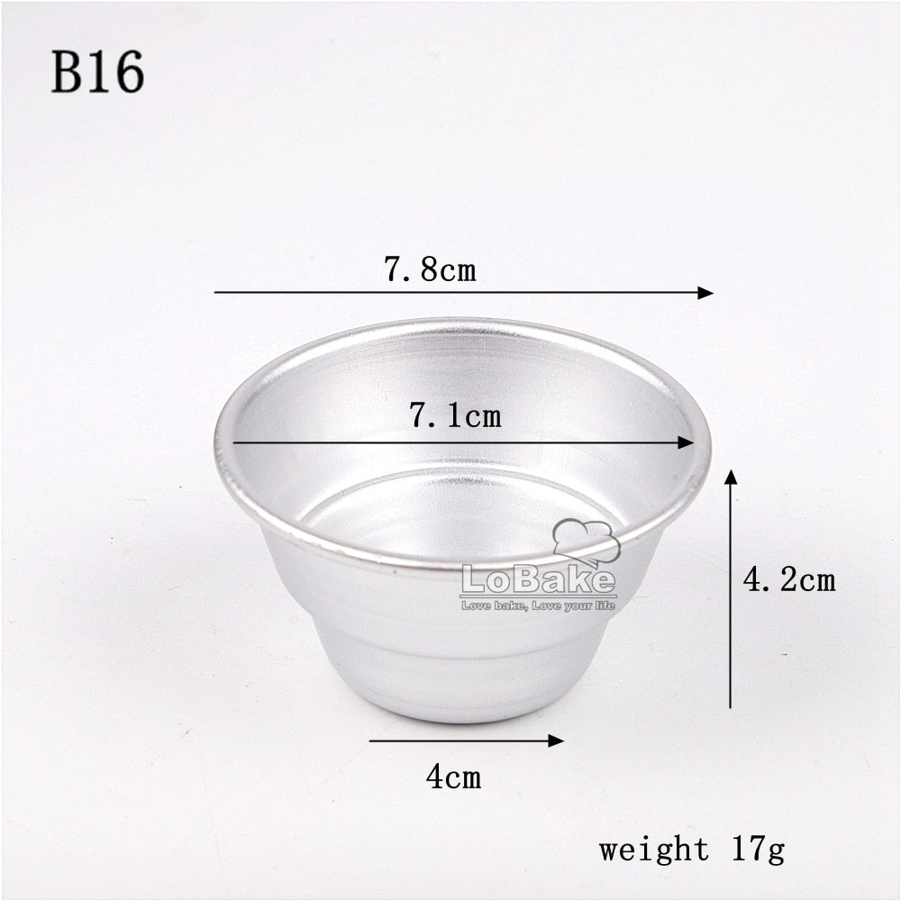 10pcs/lot Various cups design aluminum alloy cake cup moulds cheese cupcake pan jelly tart mold pudding tin for oven bakeware