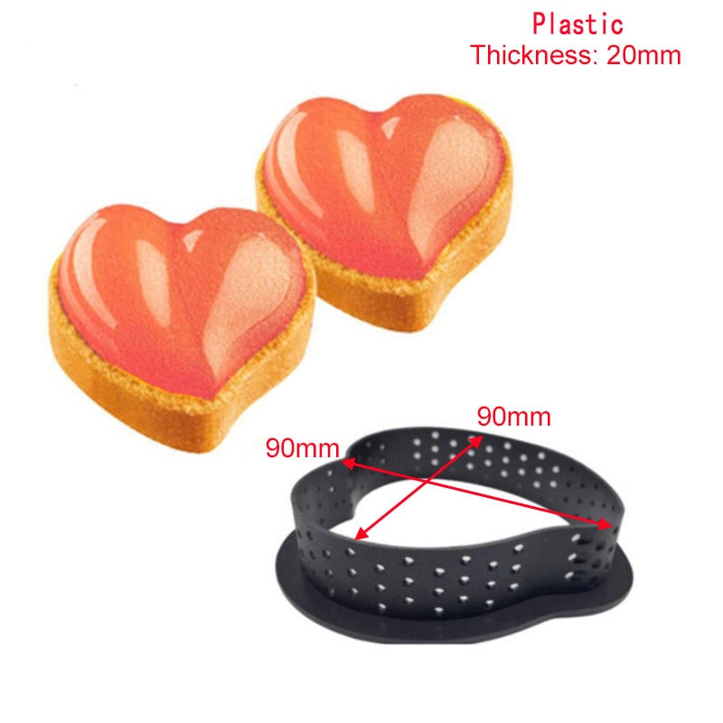 5/6/8CM Cake Ring Mold Round Shape DIY Baking Tool Perforated Ring Reusable Mousse Circle Pastry Gadget Kitchen Accessories
