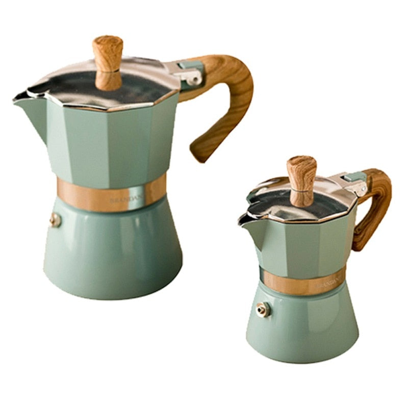150/300ML Aluminum Coffee Pot Espresso Percolator Stovetop Mocha Pot Home Stovetop Coffee Maker Kitchen Accessories for Office
