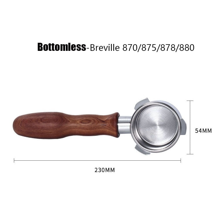 54mm Coffee Bottomless Portafilter for Breville 870/875/878/880 Filter Basket Replacement Espresso Machine Accessory Coffee Tool