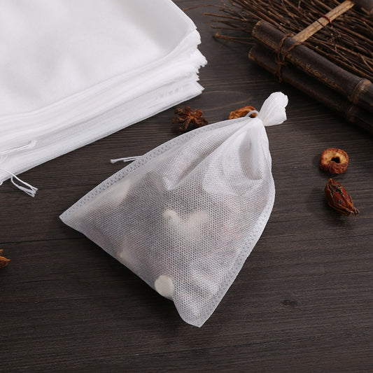 100 Pcs Disposable Tea Bags Filter Bags for Tea Infuser with String Heal Seal, Food Grade Non-woven Fabric Spice Filters Teabags