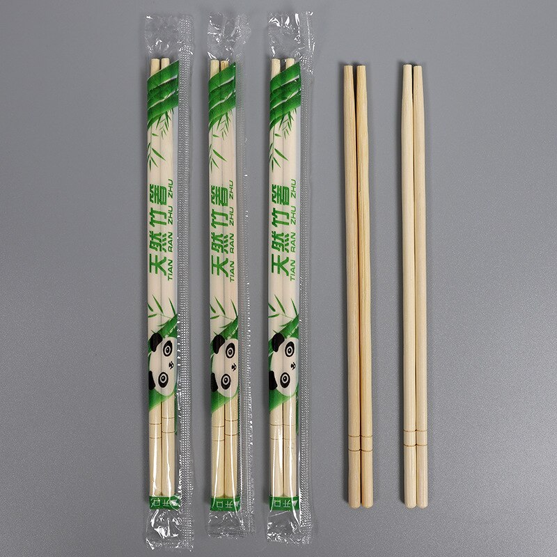 100Pairs Disposable Bamboo Wood Chopsticks Restaurant Individual Package Chop Sticks Hashi Sushi Food Stick Tableware